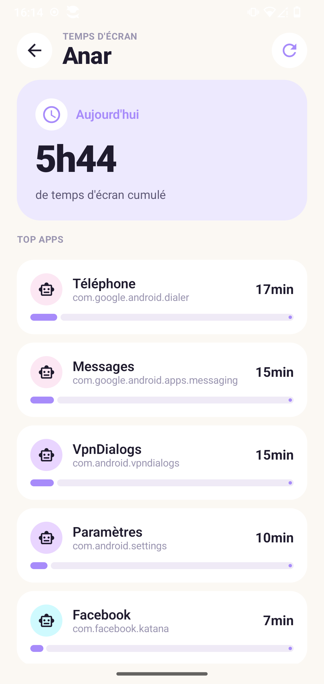 Temps d'écran