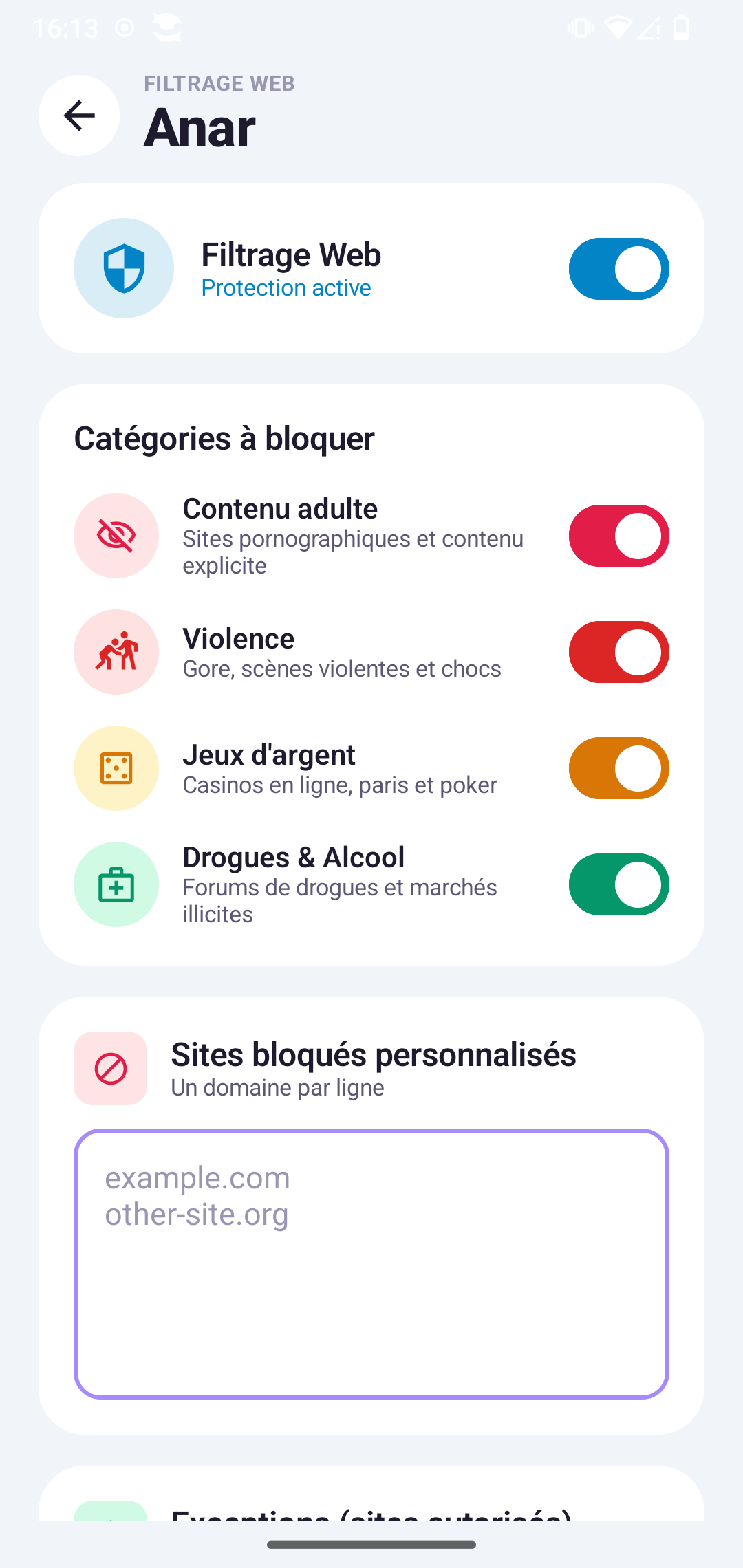 Filtrage Web